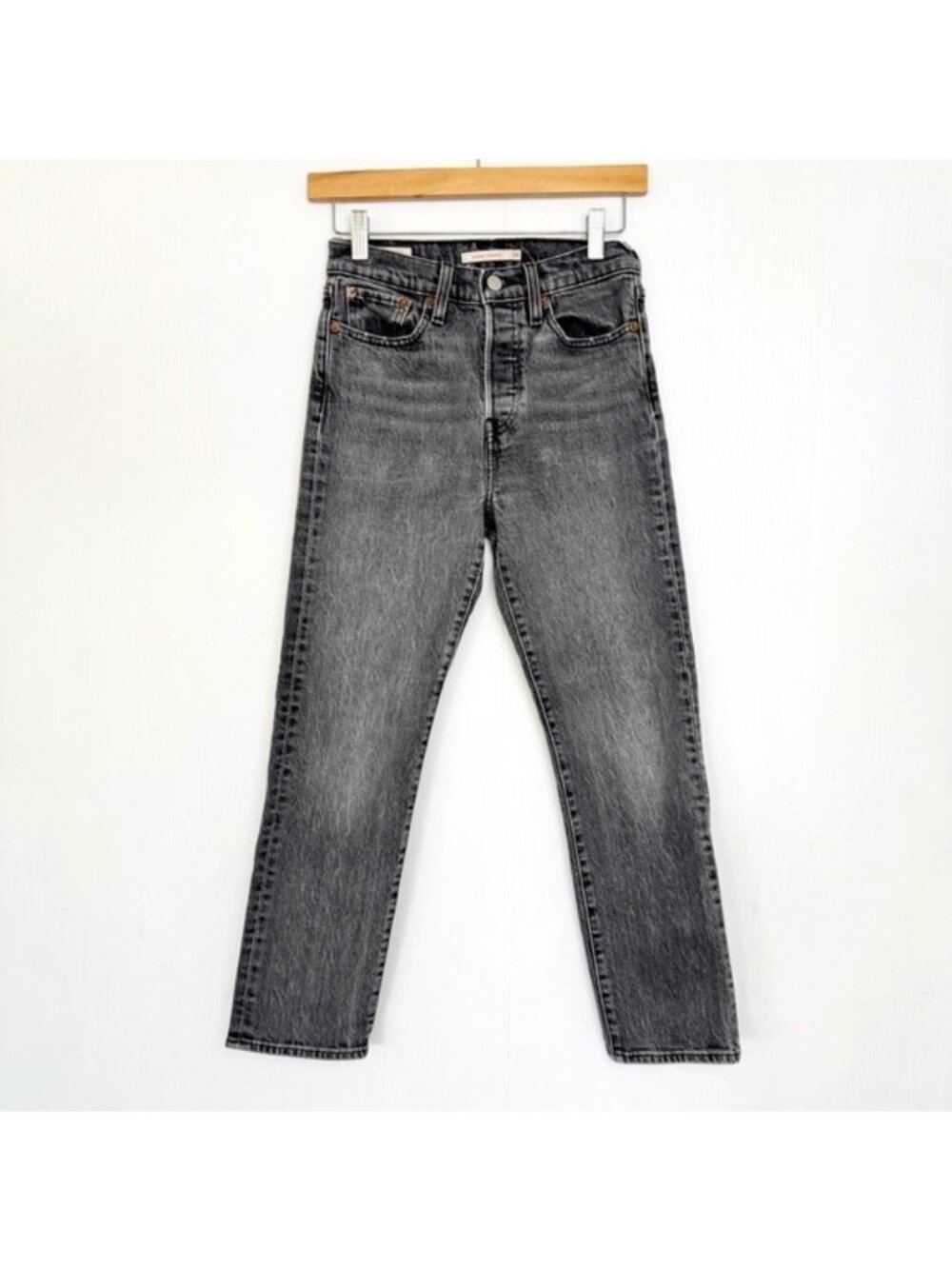 Levi's Wedgie straight leg High Waist Denim Jeans , red tag button fly 24